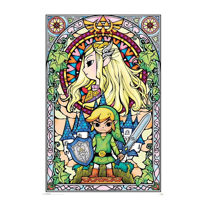 Legend of Zelda - Grand poster Vitraux (61 x 91,5 cm)