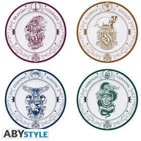 Harry Potter - Set de 4 assiettes Emblèmes