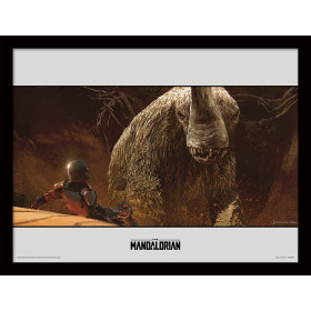 Star Wars : The Mandalorian - poster encadré Rescue (30 x 40 cm)