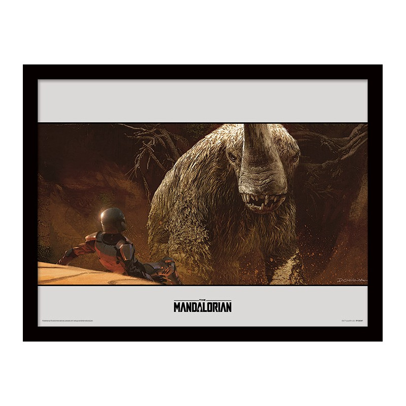 Star Wars : The Mandalorian - poster encadré Rescue (30 x 40 cm)