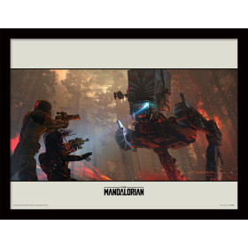 Star Wars : The Mandalorian - poster encadré Walker (30 x 40 cm)