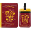 Harry Potter - Set couverture de passeport + étiquette de bagage Gryffindor