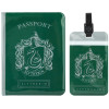 Harry Potter - Set couverture de passeport + étiquette de bagage Slytherin