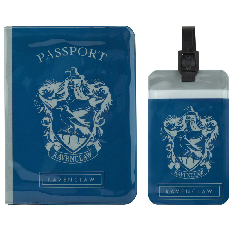 Harry Potter - Set couverture de passeport + étiquette de bagage Ravenclaw