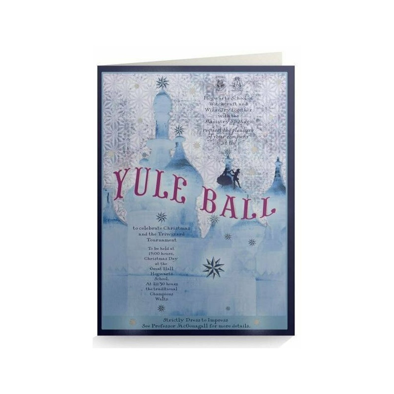 Harry Potter - Carte de voeux métallisée Yule Ball
