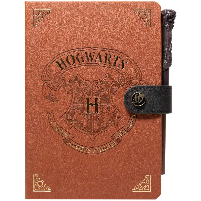 Harry Potter - Carnet A5 Hogwarts + stylo baguette