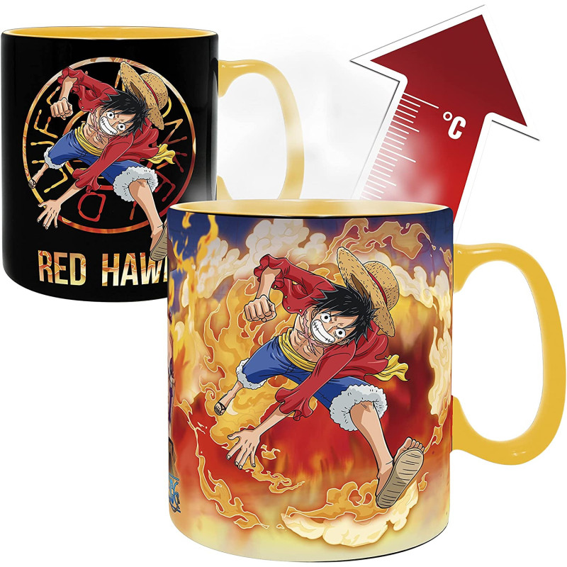 One Piece - Mug thermo-réactif Luffy & Sabo