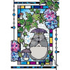 Mon Voisin Totoro - Puzzle Vitrail 126 pièces Jardin d'hortensias