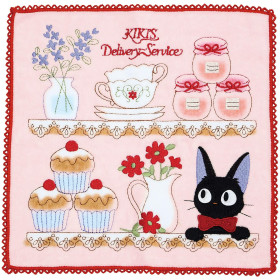 Kiki la petite Sorcière - Serviette Jiji Pâtisseries 25 x 25 cm