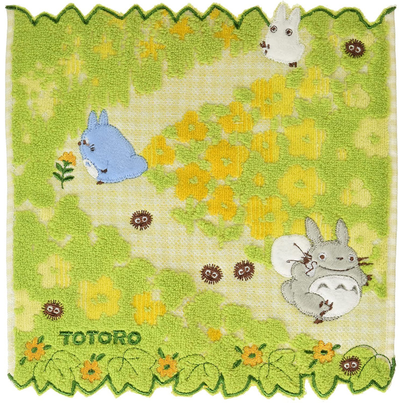 Mon voisin Totoro - Serviette Fleurs Jaunes 25 x 25 cm