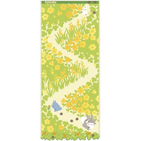 Mon voisin Totoro - Serviette torchon Fleurs Jaunes 34 x 80 cm