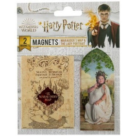 Harry Potter - Set de 2 aimants Marauder's Map & Dame du Portrait