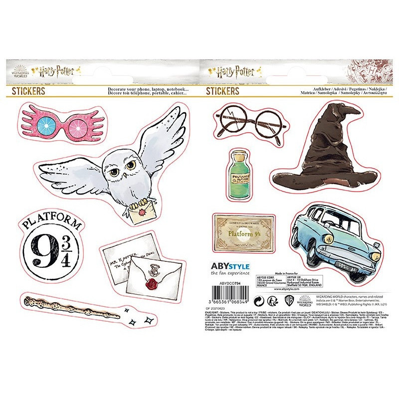 Harry Potter - Planches de stickers autocollants Objets Magiques -  Imagin'ères