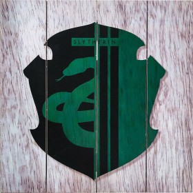 Harry Potter - Panneau en bois Slytherin (25 x 25 cm)