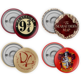 Harry Potter - Set de 4 badges