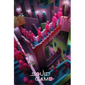 Squid Game - grand poster Crazy Stairs (61 x 91,5 cm)