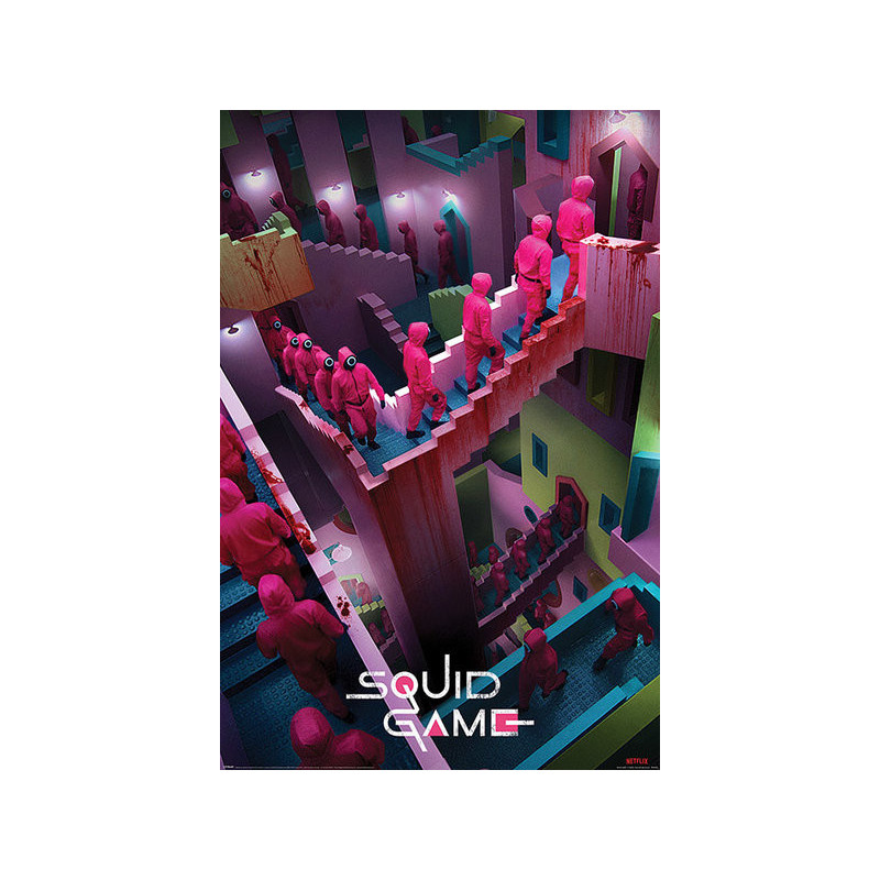 Squid Game - grand poster Crazy Stairs (61 x 91,5 cm)