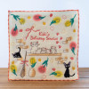 Kiki la petite Sorcière - Serviette Famille de Chats 25 x 25 cm