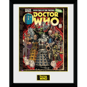 Doctor Who - poster encadré Villains 30 x 40 cm
