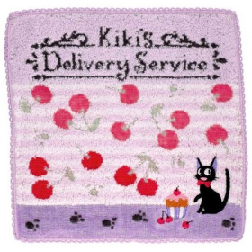 Kiki la petite Sorcière - Serviette Jiji Cerises 25 x 25 cm