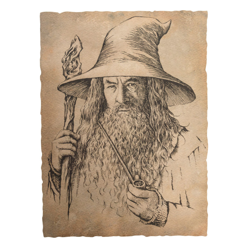 The Hobbit - Impression Art Print Portrait of Gandalf 21 x 28 cm