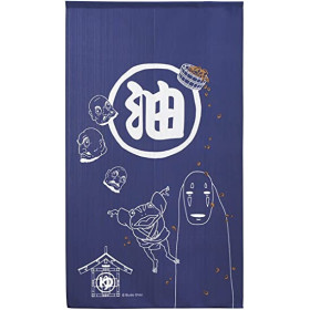 Spirited Away (Chihiro) - Rideau japonais Aburaya bleu 150 x 85 cm