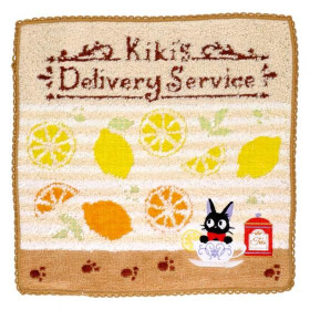 Kiki la petite Sorcière - Serviette Kiki l'heure du goûter Citron 25 x 25 cm