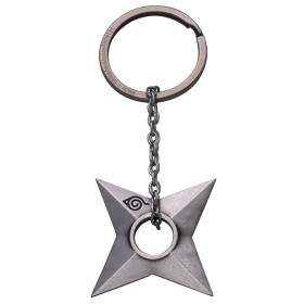 Naruto Shippuden - Porte-clé métal 3D Shuriken Konoha