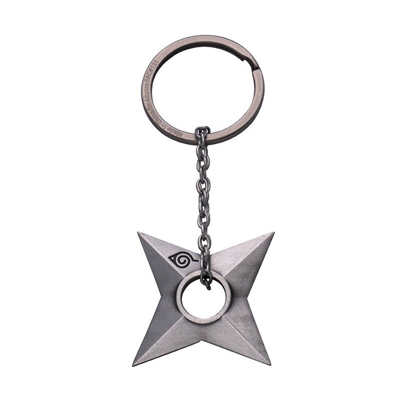 Naruto Shippuden - Porte-clé métal 3D Shuriken Konoha