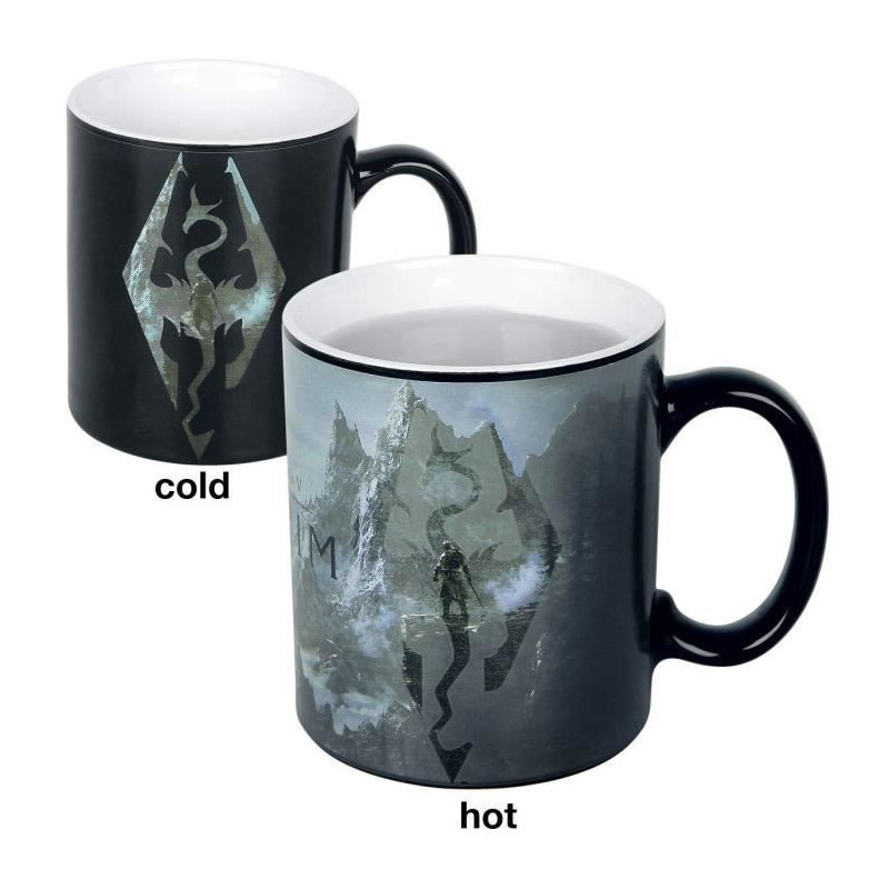 Skyrim - Mug thermo-réactif Symbole Dragon