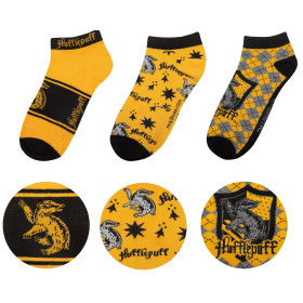 Harry Potter - 3 paires de socquettes Hufflepuff