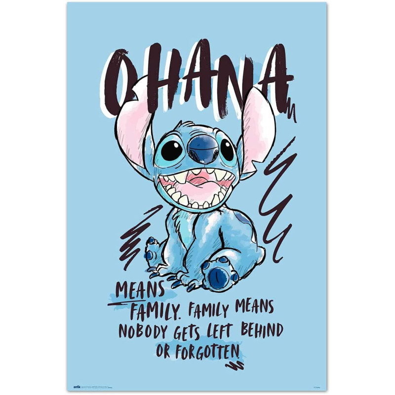Disney : Lilo & Stitch - Grand poster Ohana Means Family (61 x 91,5 cm)
