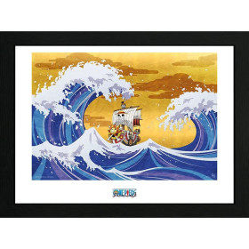 One Piece - Poster encadré Thousand Sunny (30 x 40 cm)