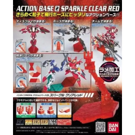 Gundam - Action Base 2 Sparkle Clear Red