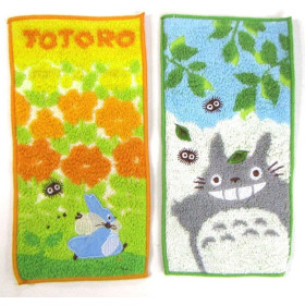 Mon voisin Totoro - 2 Mini-Serviettes Totoro Gris et Bleu 20 x 10 cm