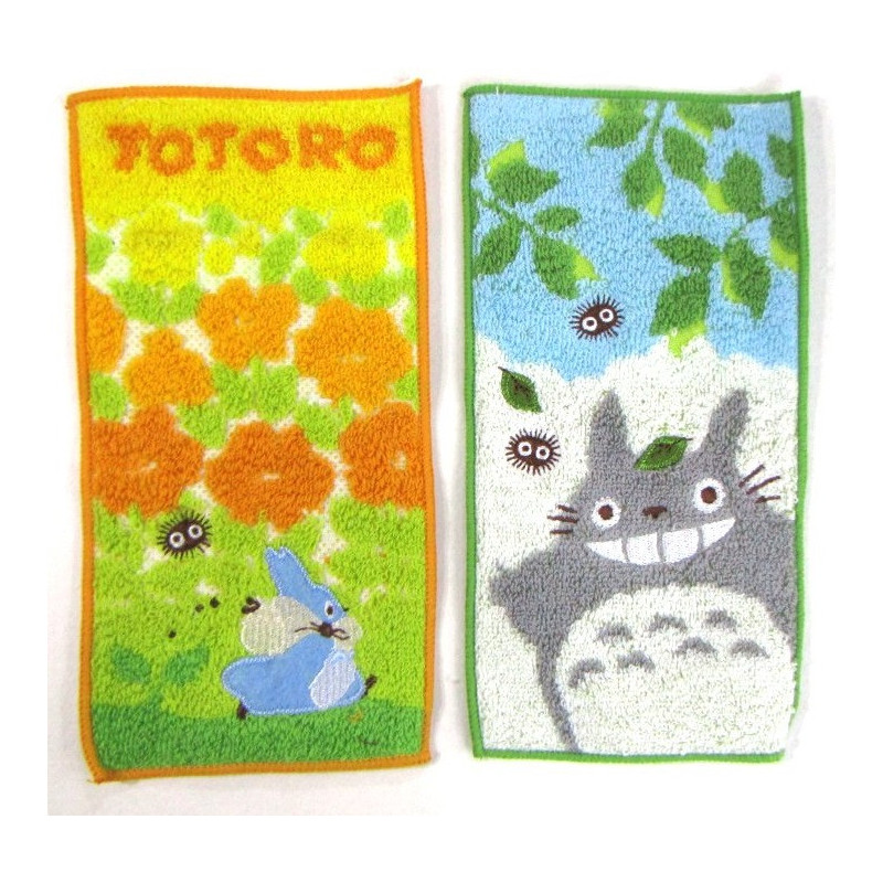 Mon voisin Totoro - 2 Mini-Serviettes Totoro Gris et Bleu 20 x 10 cm
