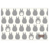 Mon voisin Totoro - Set de table Silhouette Totoro gris 33 x 48 cm