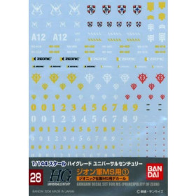 Gundam Decals 28 HGUC Multiuse - Zeon MS 1