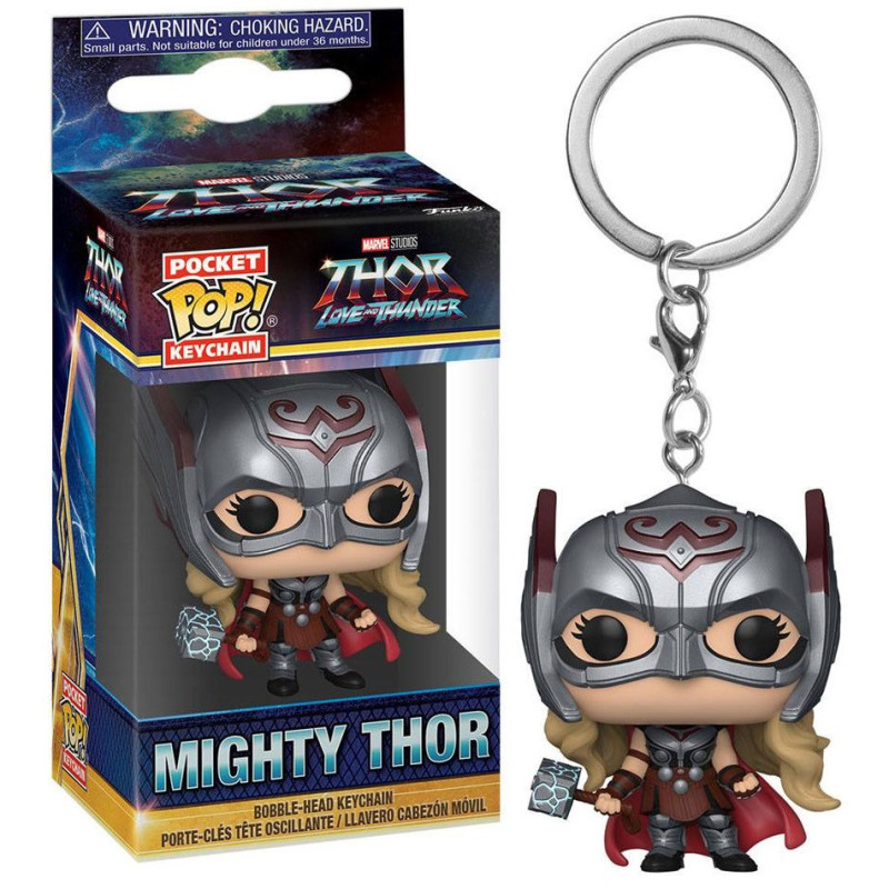 Marvel Studios : Thor: Love & Thunder - Pop! Pocket - Porte-clé Mighty Thor  - Imagin'ères