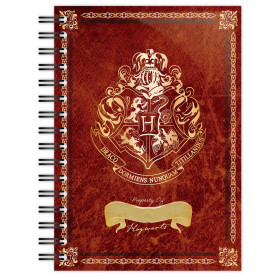 Harry Potter - Carnet A5 spirales Hogwarts Crest