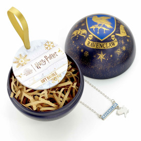 Harry Potter - Boule de sapin de Noël Ravenclaw (avec collier)