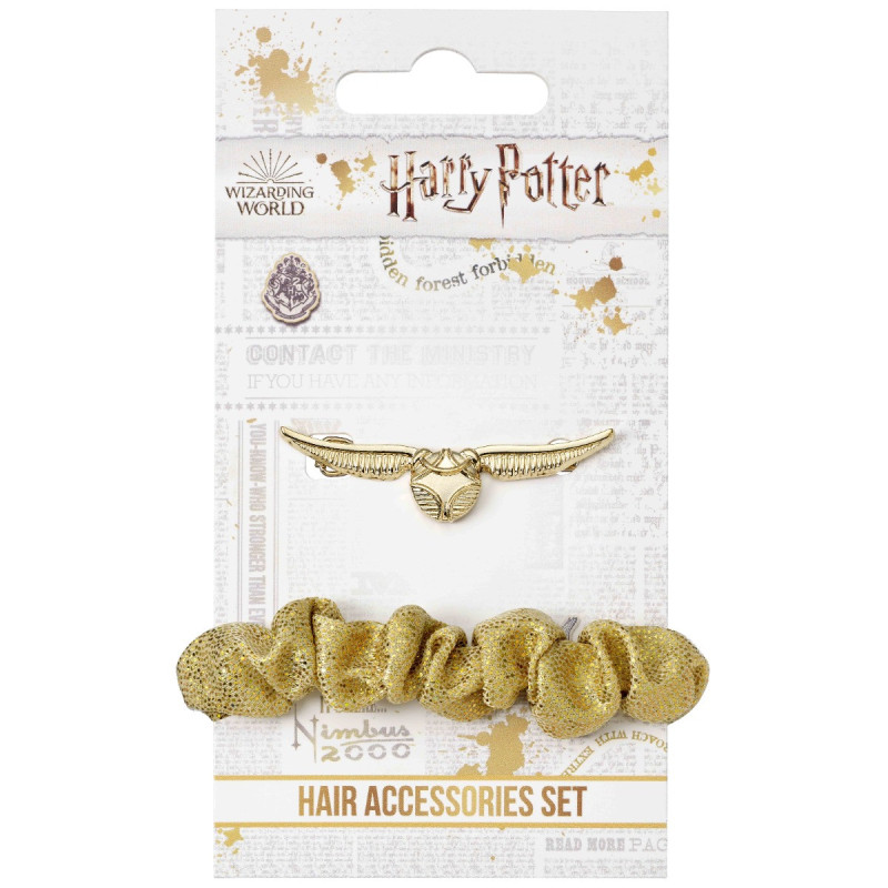 Harry Potter - Chouchou élastique + barrette Golden Snitch