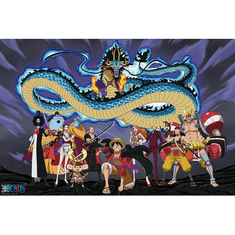 One Piece - grand poster L'équipage contre Kaido (61 x 91,5 cm)