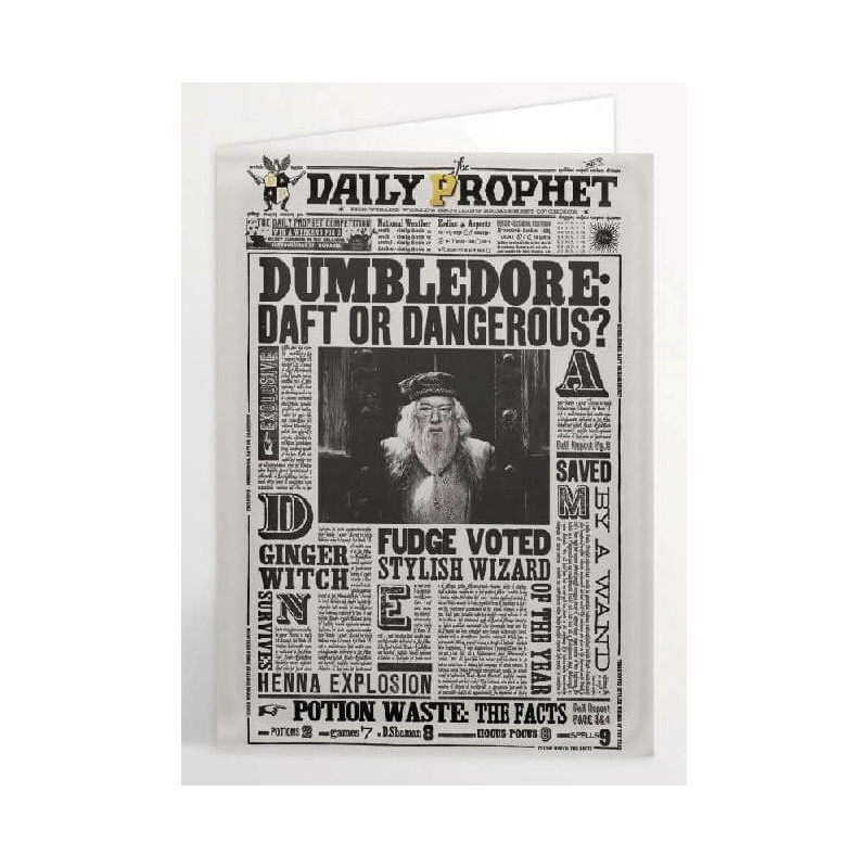 Harry Potter - Carte de voeux lenticulaire Dumbledore Daft or Dangerous