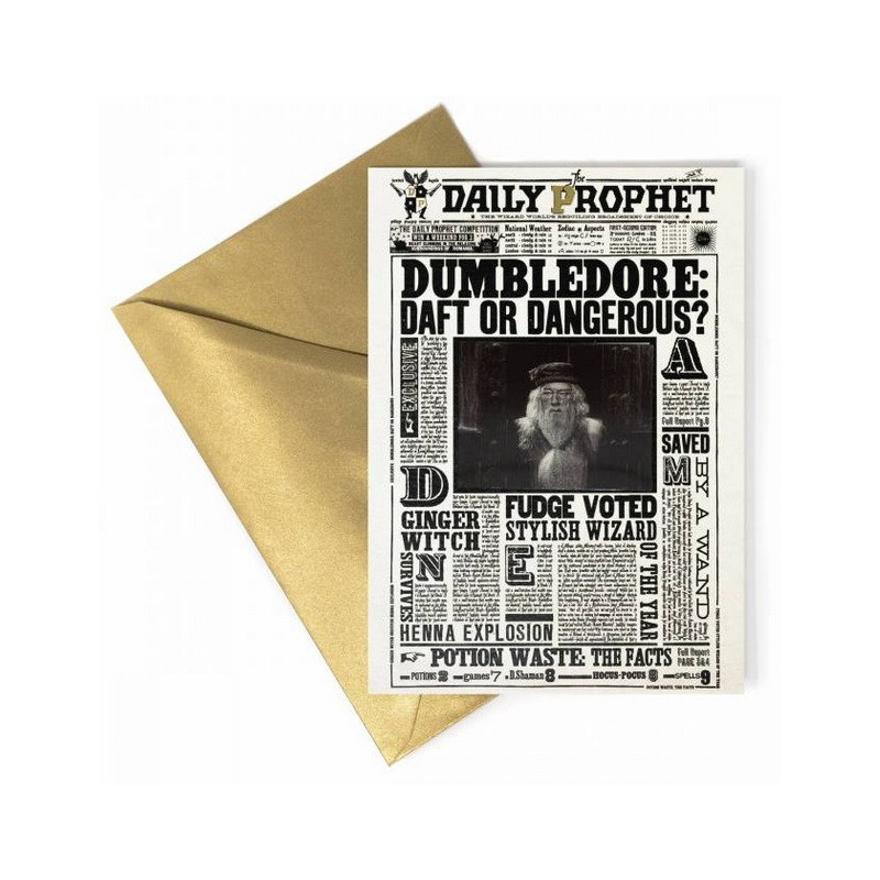 Harry Potter - Carte de voeux lenticulaire Dumbledore Daft or Dangerous