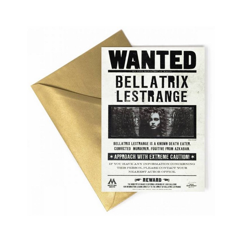 Harry Potter - Carte de voeux lenticulaire Bellatrix Lestrange