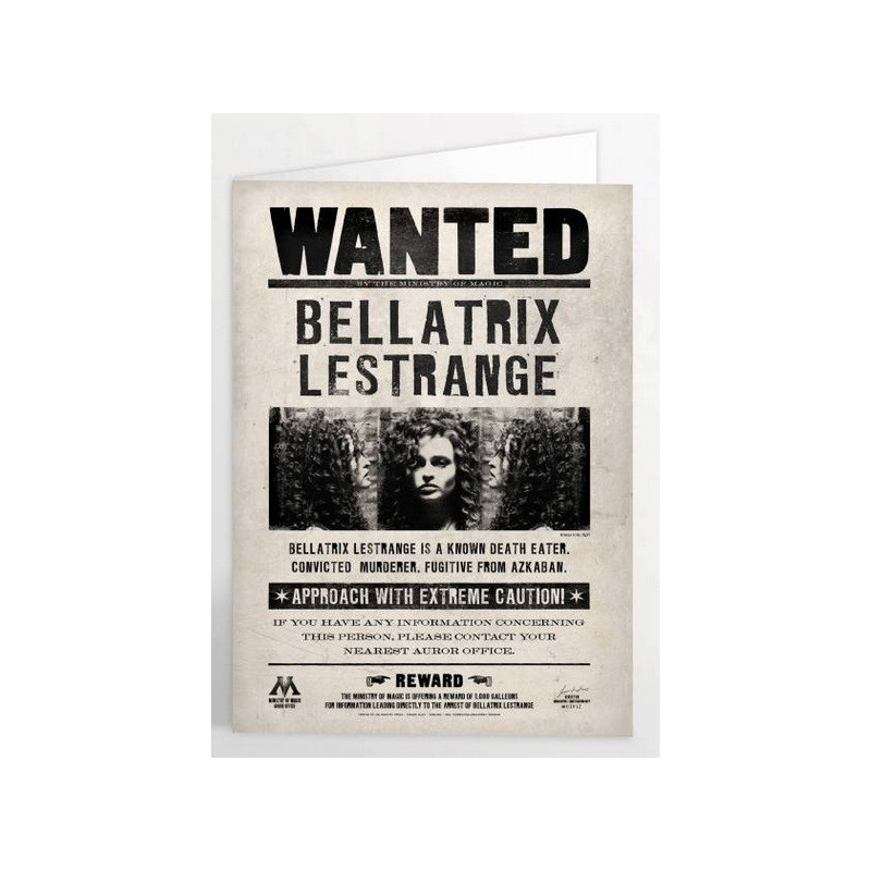 Harry Potter - Carte de voeux lenticulaire Bellatrix Lestrange