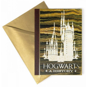Harry Potter - Carte de voeux métallisée Hogwarts : A History