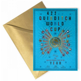 Harry Potter - Carte de voeux métallisée Quidditch World Cup