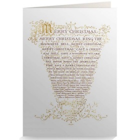 Harry Potter - Carte de voeux métallisée Hogwarts Christmas Carol